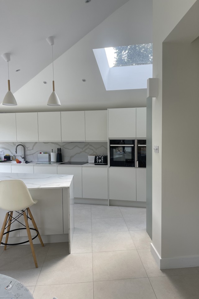 modern home extension vaulted